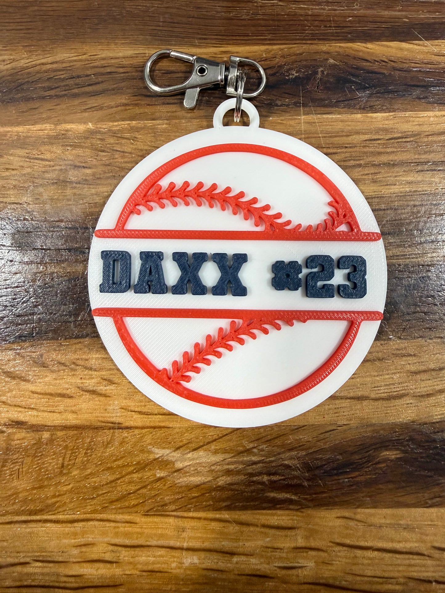 Personalized Baseball Keychain