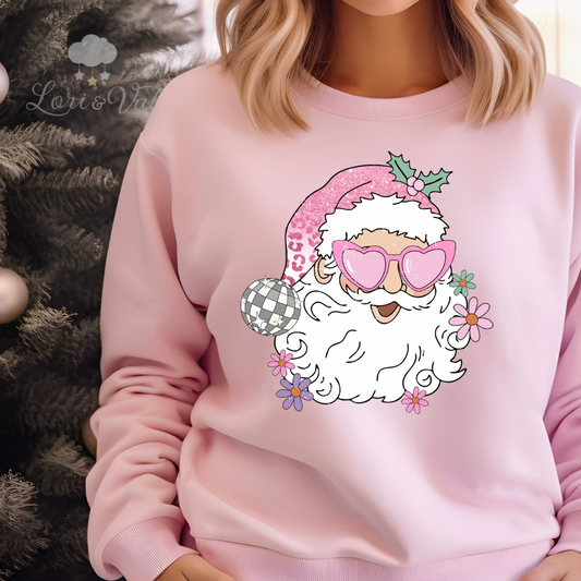 Pink Bling Santa Sweater