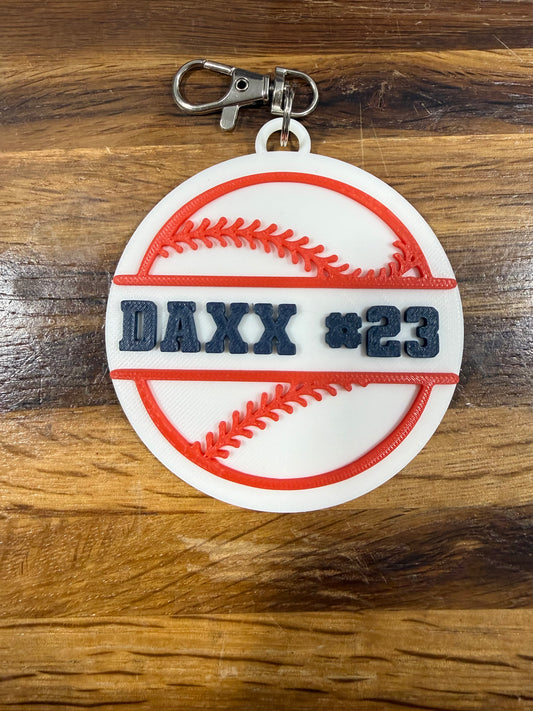 Personalized Baseball Keychain