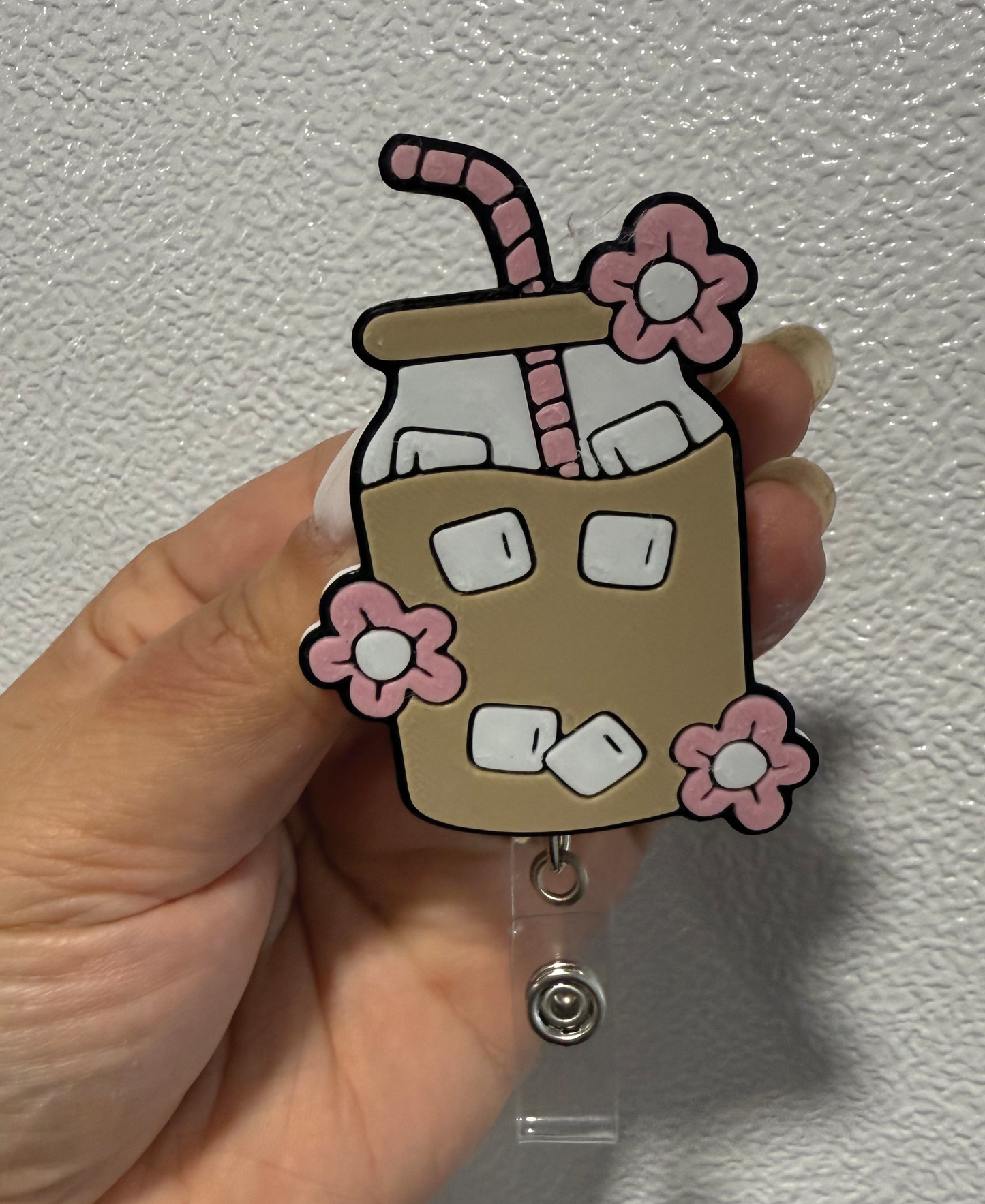 3D PRINTED ICED COFFEE BADGE REEL