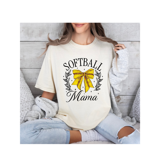 SOFTBALL MAMA COMFORT COLORS T-SHIRT